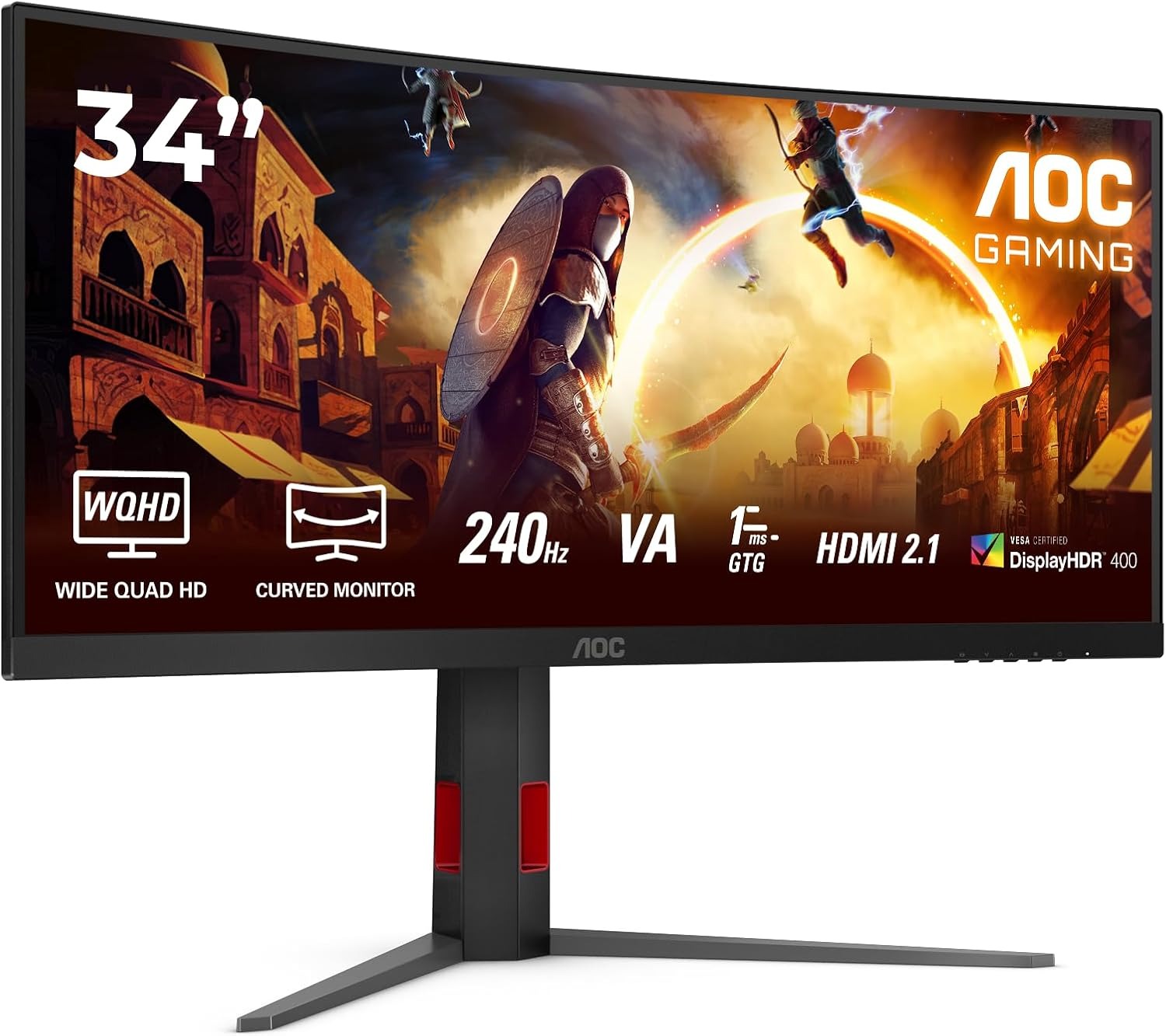 AOC Monitor Gaming CU34G4Z 34" WQHD, 240Hz,1ms, HDM, DP - Image 3