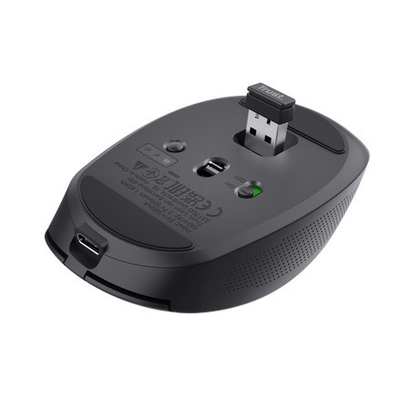 Trust OZAA compact wireless miš, 800-3200 dpi, optički, 3 načina konekcije, punjiva baterija - Image 5