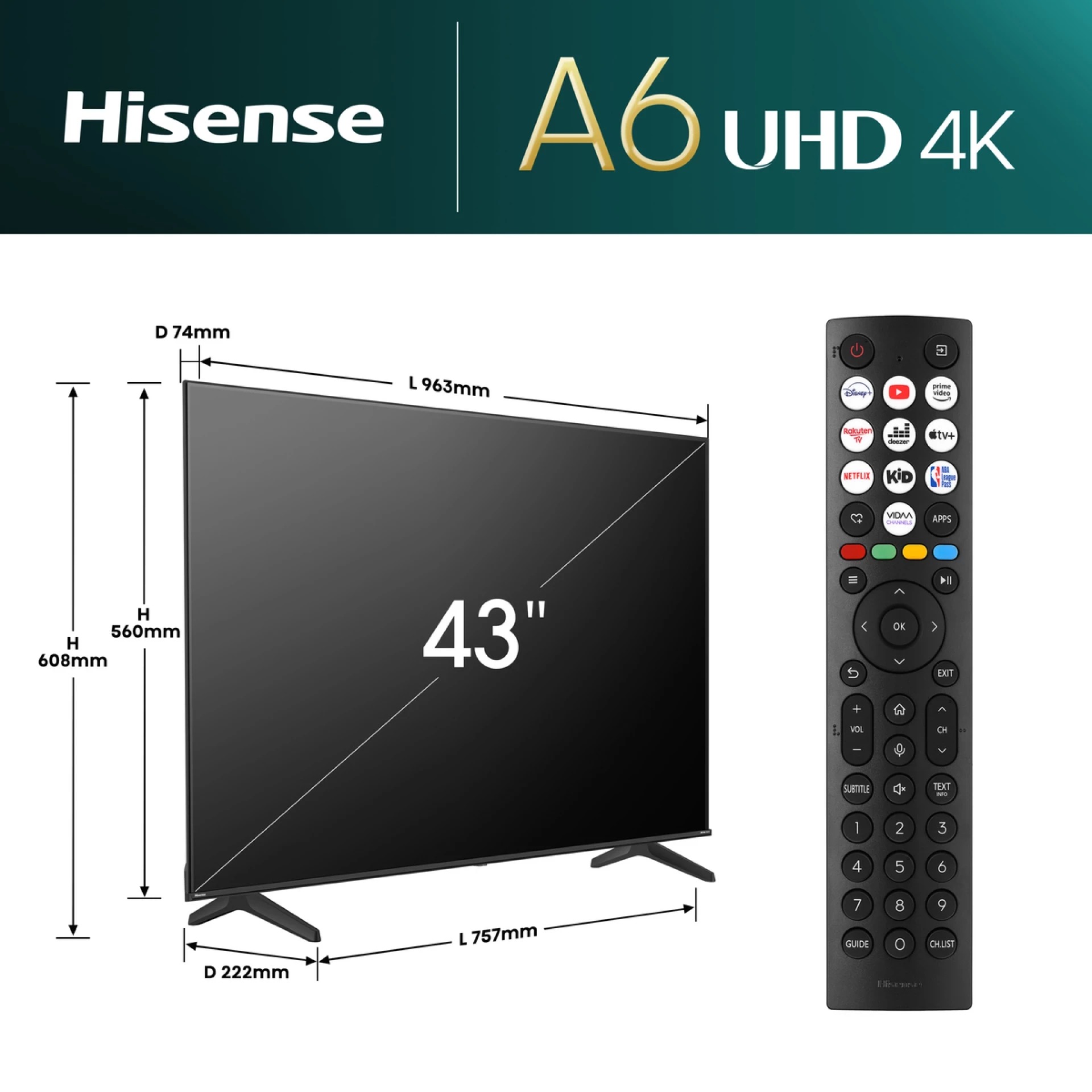 HISENSE TV LED 43A6N - Image 2